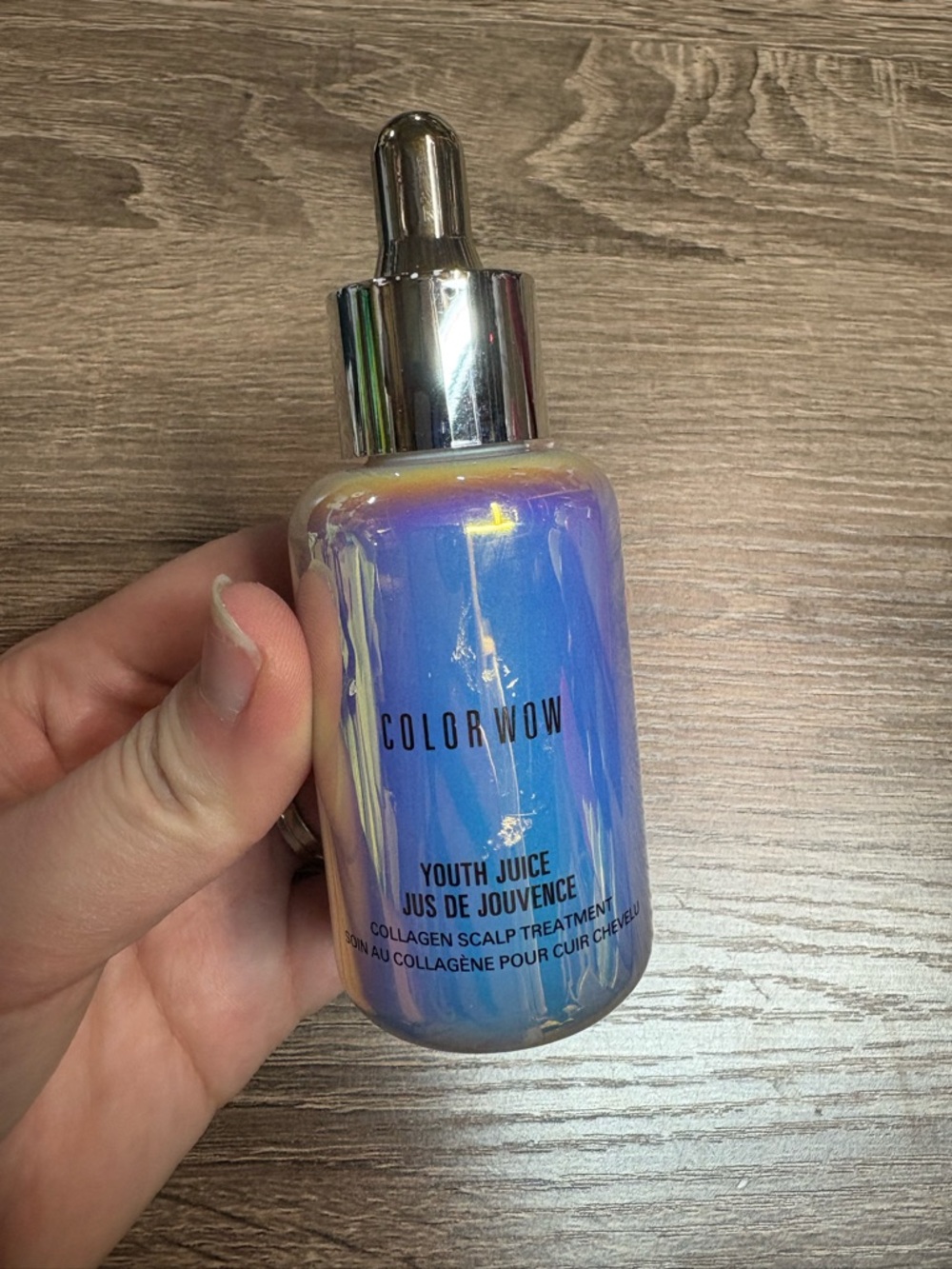 Color Wow Youth Juice Collagen Scalp Treatment - Iridescent Blue Bottle